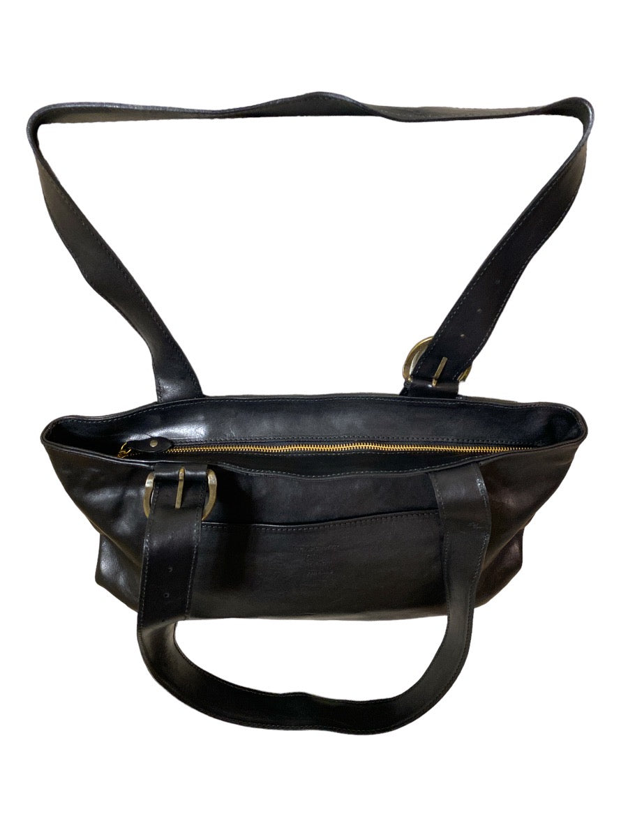 black leather shoulder bag