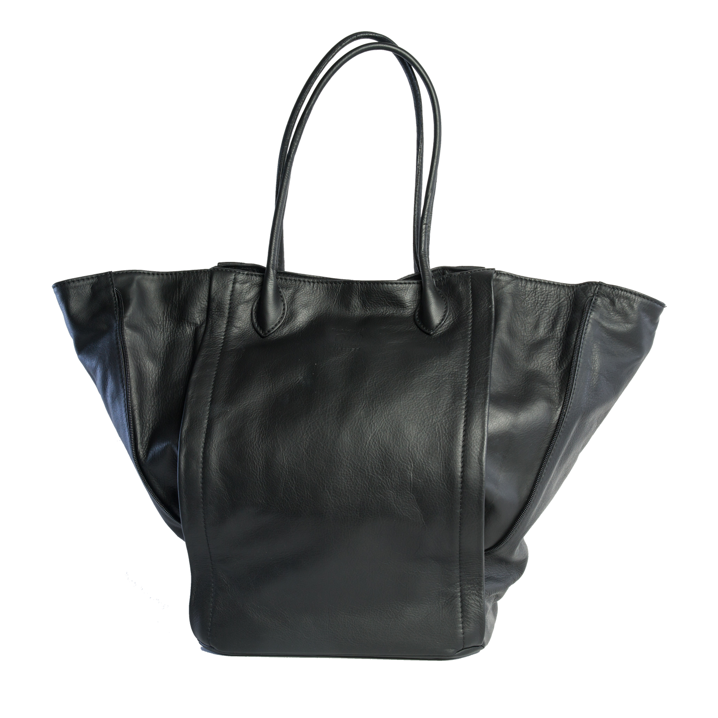 "The Emilia Tote" Full Grain Leather Trapeze Tote Bag