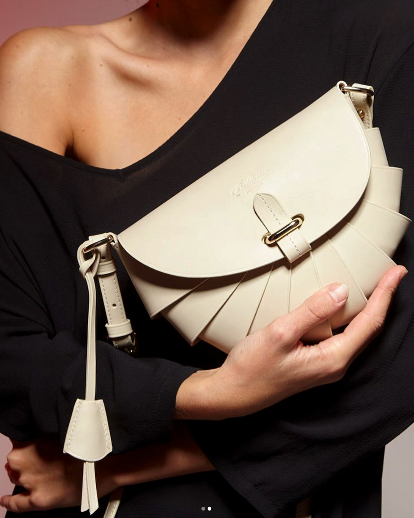 Cream Leather Handbag