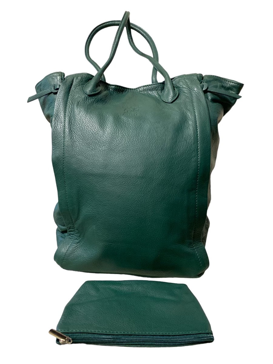 "The Emilia Tote" Full Grain Leather Trapeze Tote Bag