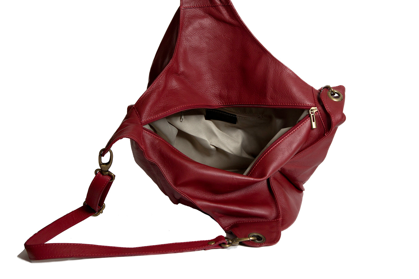 Artemisia "IL FIORE" Full Grain Italian Leather Hobo Bag