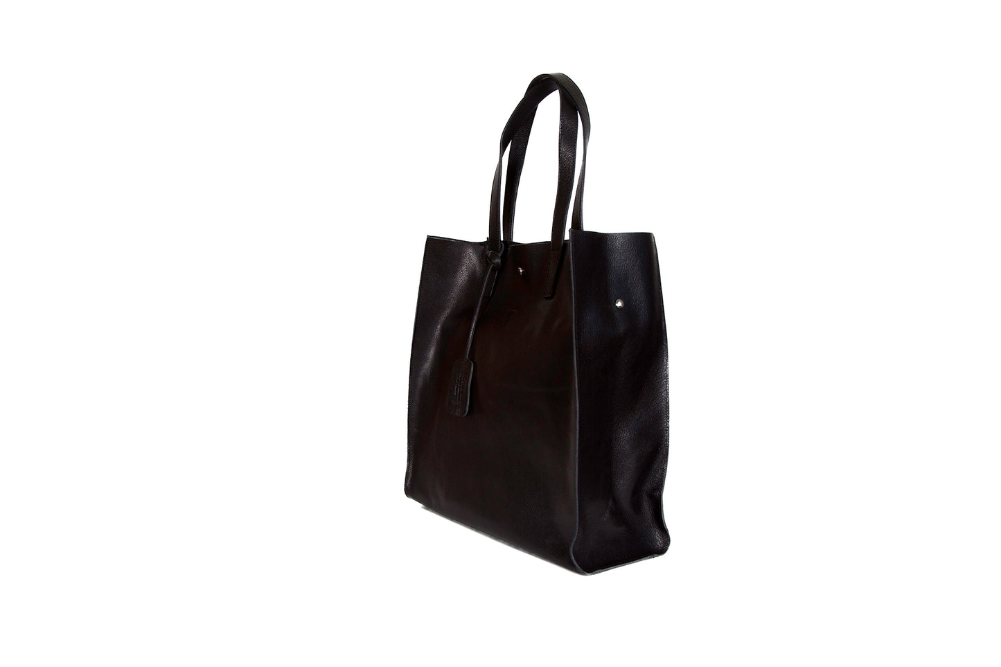 "LA CATHERINE" Full Grain Italian Leather Shopper Tote Bag