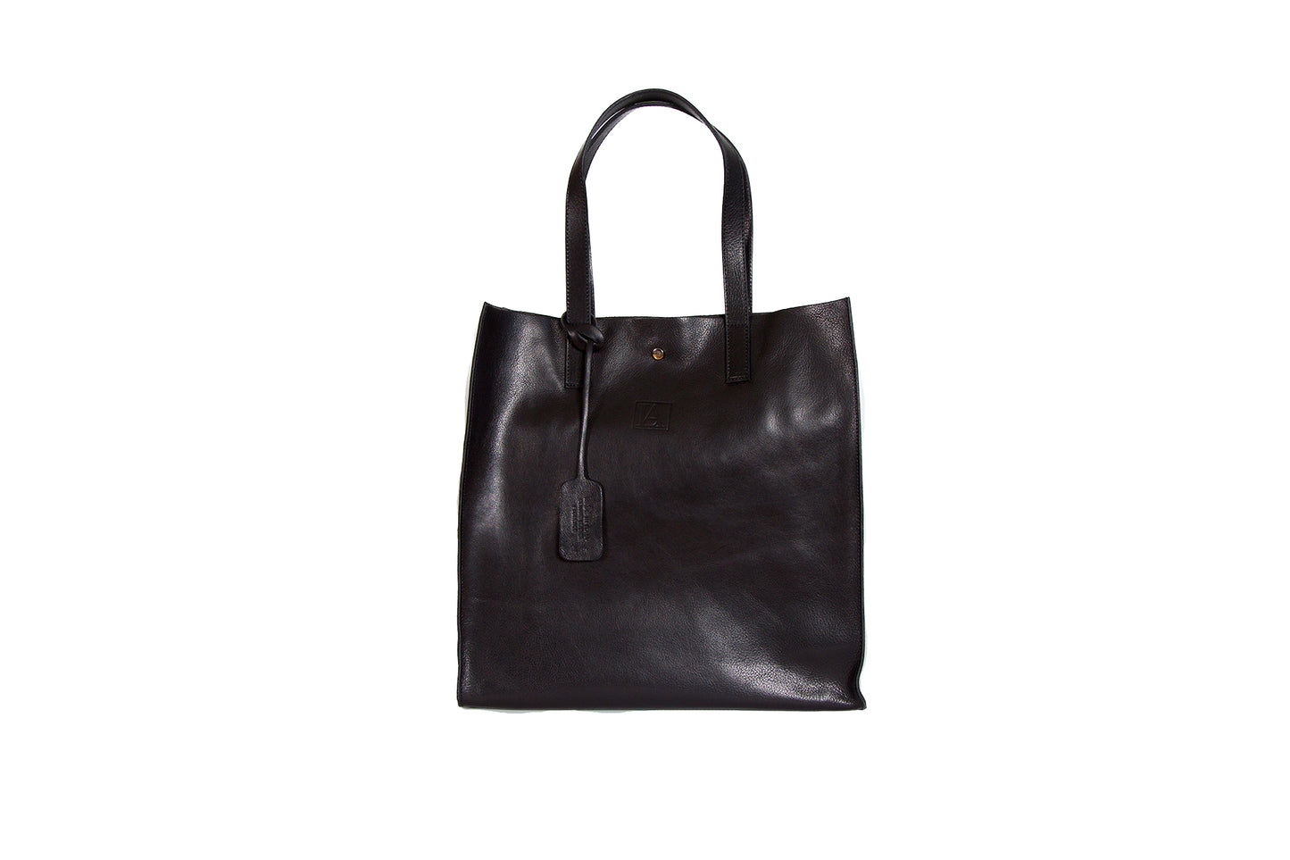 "LA CATHERINE" Full Grain Italian Leather Shopper Tote Bag