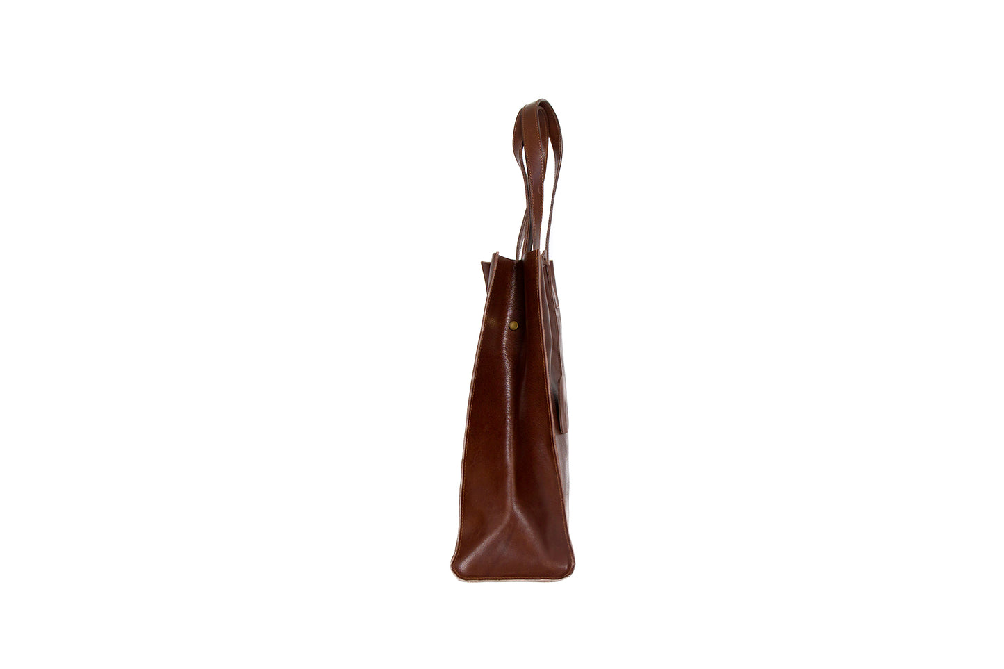 "LA CATHERINE" Full Grain Italian Leather Shopper Tote Bag